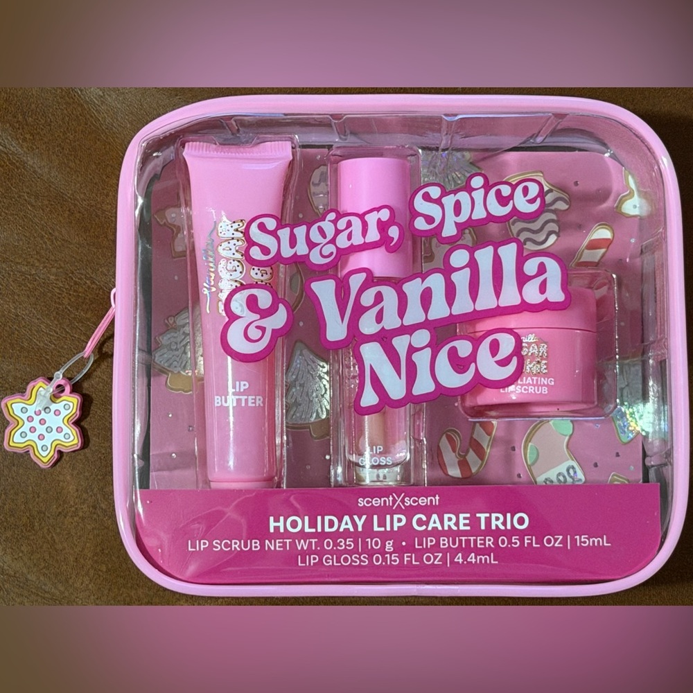 BNIP! scentXscent, Sugar, 😻💖🍬✨ Spice & Vanilla 🫘 Nice, Holiday Lip Care Trio